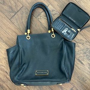Marc by Marc Jacobs black leather bag and wallet